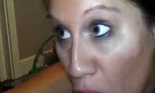 MILF SARAH SAVAGE SUCKS HUGE COCK SWALLOWS CUM