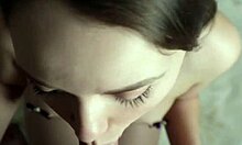 quick blowjob for stepbro while girlfriend showers - so naughty!