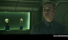 charlize theron bares her big milf tits topless in prometheus scenes