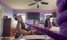 whoa, this latina's tied up getting slapped and fucked rough till she orgasms hard!! 😩💦