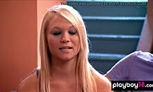 Lana's Petite Blonde Pussy Bent Over Poolside for Outdoor Doggystyle Pounding