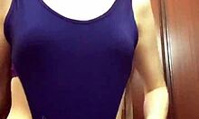 tiktok cutie brunette dances pretty pussy small tits miniskirt thong stockings