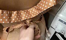 stepmoms friend bakes creampie licks chocolate off before tight pussy ride