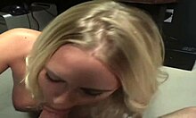 claudia sneaks a taste before the main course in her heels