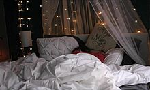 busty girlfriend flashes natural tits in dirty webcam skype call