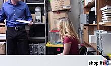 Busted sexy small tits blonde corrupt cop tells teen