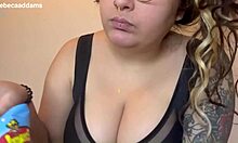 hey curvy tattooed mommy ignores your fetish while teasing her fat hairy body