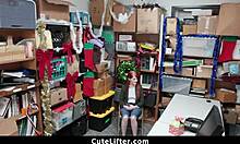 ginger teen thief punished with massive cock in garage after stealing