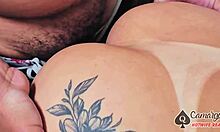 Hubby tells bull to creampie wife's tight wet pussy, hot brazilian latina with big ass dripping cum