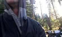 couple sneaks off trail of giants for huge cock pov pounding amid towering sequoias