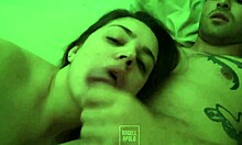 real couple morning perfect blowjob from pretty tattooed wife eyes locked