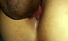 stepdaughter rubs hairy pussy on cock begging to fuck during foreplay