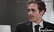 wow that grieving granny ruby lynne wastes no time riding the funeral guy's cock