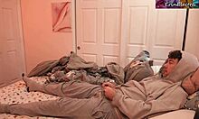 Stepmom wakes stepson with morning seduction and eager curves