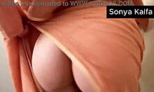 hey arab stepmom takes hard doggystyle pounding from behind