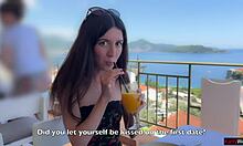 Public agent interviews pretty brunette Katty West outdoors. Hard fucking POV creampie doggystyle rough