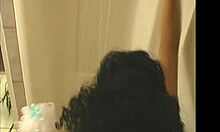 island hottie foxy roxy showers her ebony curves before sucking cock hard! what a trinidad tease!
