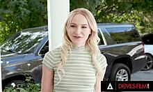 hot babysitter sage rabbit deepthroats and rides boss's monster cock doggystyle