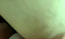 wife displays curves in sheer black lingerie homemade