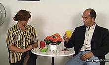 German Mature's Hairy Beaver Stretched by Young Stud's Monster Cock in Lingerie Fuck