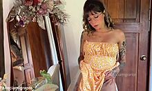 Your Favorite Psychology Teacher Masturbates Shaved Pussy With Dildo To Provoke You Outdoors!