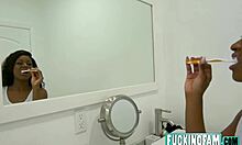 Lola Chanel bends for stepdad's rough morning doggystyle fuck