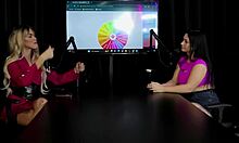 angel baronesa in sheer red shows off blowjob skills gets tits sucked plug slips into ass then pees for client's jerk off