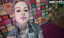 german goth skinny tattooed girl first time anal with big dick guy squirting assplay