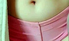 cute pigtails student gets horny post-shower groping big natural tits and pussy with ahegao face