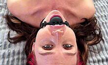 Fingering bound pussy explodes in wild orgasm!