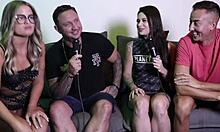 JENNI FARIA'S sheer red COMPILATION swings public glamour INTERVIEW