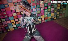 german goth skinny tattooed girl first time anal with big dick guy squirting assplay