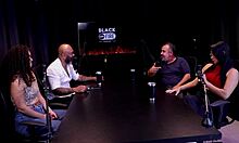 binho ted's car ride turns into wild 4-way with trans and sheer red see-through action