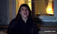 r�si fingers her wet shaved pussy intimately