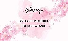 Skinny russian neighbor swallows cum after outdoor field blowjob on big cock