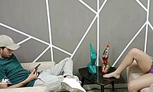 Busty Stepsis Seduces for Huge Cock Suck and Pussy Lick!