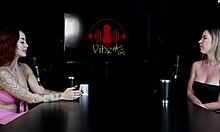 Naughty interview reveals Milena Moreau's wild swinger secrets on sheer red