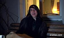 r�si fingers her wet shaved pussy intimately