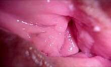 Teasing Close-Up of Jeweled 18-Year-Old Wet Pussy