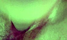 Pulsing toy drives her petite pussy to dripping wet climax