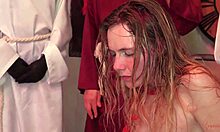 bound teen ass gaped wide open after rough huge dildo stretching domination