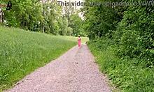 Bimbodoll craves stranger's cock deep during intense forest training