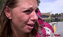 Aussie Blonde Bent Over for Intense Doggystyle Creampie Nailing