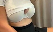 stepmom flashes bra in her tight short skirt