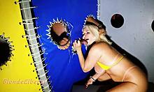 trailer trash milf blonde swings at gloryhole club sucks interracial cumshots