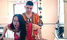 Stepmom's Forbidden Kitchen Thrill Fills Her with Ecstasy