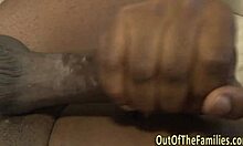 Stepdaughter grinds tight pussy on massive big black cock interracial ride