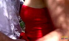 couple slips away to hidden spot for wild outdoor romp