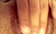 super close peek at my petite latina 18+ vagina up close 😏