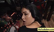 watch busty nia bleu get fucked by brett while band plays